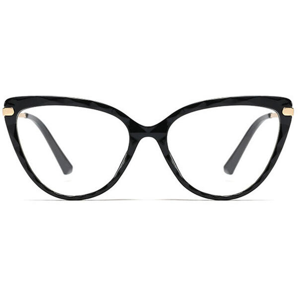 Rame de ochelari Ochelari Vintage Cat Eye Milameri Negre cu protectie calculator
