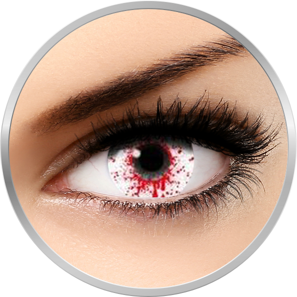 Auva Vision Fantaisie Splash Blood - lentile de contact pentru Halloween anuale - 365 purtari (2 lentile/cutie)
